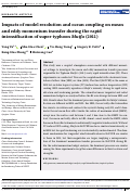 Cover page: Impacts of model resolution and ocean coupling on mean and eddy momentum transfer during the rapid intensification of super‐typhoon Muifa (2011)