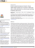 Cover page: Antimicrobial resistance trends in fecal Salmonella isolates from northern California dairy cattle admitted to a veterinary teaching hospital, 2002-2016