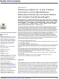 Cover page: Deficiency in Galectin-3, -8, and -9 impairs immunity to chronic Mycobacterium tuberculosis infection but not acute infection with multiple intracellular pathogens