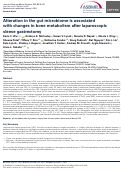 Cover page: Alteration in the gut microbiome is associated with changes in bone metabolism after laparoscopic sleeve gastrectomy.