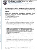 Cover page: Motivational and Cognitive Correlates of Community Integration in Homeless Veterans Entering a Permanent Supported Housing Program