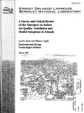 Cover page: A Survey and Critical Review of the Literature on Indoor Air Quality, Ventilation and Health Symptoms in Schools