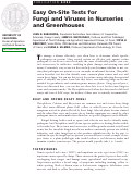 Cover page: Easy On-Site Tests for Fungi &amp; Viruses in Nurseries and Greenhouses