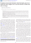 Cover page: Evaluation of autosomal dominant retinal dystrophy genes in an unaffected cohort suggests rare or private missense variants may often be benign.