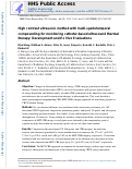 Cover page: High Contrast Ultrasonic Method With Multi-Spatiotemporal Compounding for Monitoring Catheter-Based Ultrasound Thermal Therapy: Development and Ex Vivo Evaluations