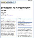 Cover page: Introduced Yellowfin Goby, <em>Acanthogobius flavimanus</em>: Diet and Habitat Use in the Lower Mokelumne River, California