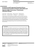 Cover page: Predictive and Prognostic Potential of Liver Function Assessment in Patients with Advanced Hepatocellular Carcinoma: A Systematic Literature Review.