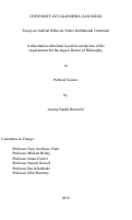 Cover page: Essays on Judicial Behavior Under Institutional Constraint