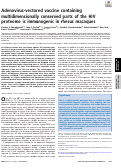 Cover page: Adenovirus-vectored vaccine containing multidimensionally conserved parts of the HIV proteome is immunogenic in rhesus macaques