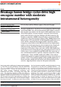 Cover page: Breakage fusion bridge cycles drive high oncogene number with moderate intratumoural heterogeneity.