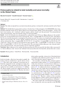 Cover page: Dietary patterns related to total mortality and cancer mortality in the United States