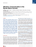 Cover page: Allosteric Communication in the Dynein Motor Domain