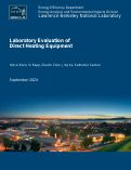 Cover page: Laboratory Evaluation of Direct Heating Equipment