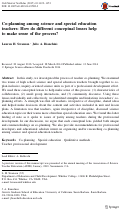 Cover page: Co-planning among science and special education teachers: How do different conceptual lenses help to make sense of the process?