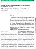 Cover page: Summary statistics from training images as prior information in probabilistic inversion