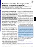 Cover page: Microbiome composition shapes rapid genomic adaptation of Drosophila melanogaster