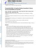 Cover page: Prerequisite skills in cognitive testing: Innovations in theory and recommendations for practice