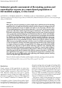 Cover page: Intensive genetic assessment of the mating system and reproductive success in a semi‐closed population of the mottled sculpin, Cottus bairdi