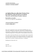 Cover page: An Optimal Resource Allocation Tool for Urban Development Using GIS-based Accessibility Measures and Stochastic Frontier Analysis