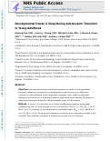 Cover page: Developmental trends in sleep during adolescents' transition to young adulthood