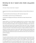 Cover page: Monitoring the fate of injected CO 2 using geodetic techniques