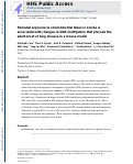 Cover page: Perinatal exposure to environmental tobacco smoke is associated with changes in DNA methylation that precede the adult onset of lung disease in a mouse model