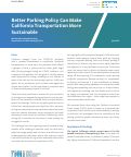 Cover page of Better Parking Policy Can Make California Transportation More Sustainable