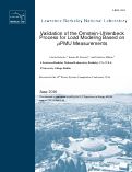 Cover page: Validation of the Ornstein-Uhlenbeck Process for Load Modeling Based on µPMU Measurements: