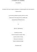 Cover page: The mind’s meta-data: Cognitive mechanisms for monitoring the source and content of communication