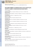 Cover page: Xenografts faithfully recapitulate breast cancer-specific gene expression patterns of parent primary breast tumors