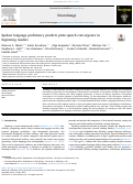 Cover page: Spoken language proficiency predicts print-speech convergence in beginning readers