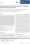 Cover page: Inhibiting parasite proliferation using a rationally designed anti‐tubulin agent