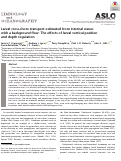 Cover page: Larval cross‐shore transport estimated from internal waves with a background flow: The effects of larval vertical position and depth regulation