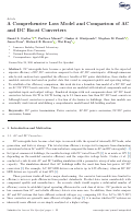 Cover page: A Comprehensive Loss Model and Comparison of AC and DC Boost Converters