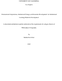 Cover page: Transnational Corporations, Institutional Change, and Economic Development: An Institutional Learning Model for Development