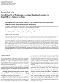Cover page: Novel Model of Pulmonary Artery Banding Leading to Right Heart Failure in Rats