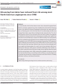 Cover page: Advancing frost dates have reduced frost risk among most North American angiosperms since 1980