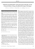 Cover page: Objective Quantification of Fluorescence Intensity on the Corneal Surface Using a Modified Slit-lamp Technique