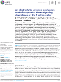 Cover page: An electrostatic selection mechanism controls sequential kinase signaling downstream of the T cell receptor