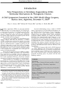 Cover page: Introduction: New Perspectives in Hereditary Angioedema (HAE): Molecular Mechanisms &amp; Therapeutic Choices: A CME Symposium Presented at the 2009 World Allergy Congress, Buenos Aires, Argentina, December 9, 2009