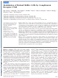 Cover page: Modulation of Retinal Müller Cells by Complement Receptor C5aRComplement Activates Müller Cells via C5aR