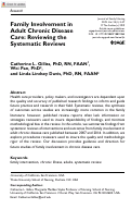 Cover page: Family Involvement in Adult Chronic Disease Care: Reviewing the Systematic Reviews