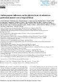 Cover page: Anthropogenic influences on the physical state of submicron particulate matter over a tropical forest