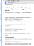 Cover page: Decision-Making at the Intersection of Risk and Pleasure: A Qualitative Inquiry with Trans Women Engaged in Sex Work in Lima, Peru