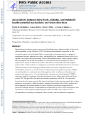 Cover page: Associations between dairy foods, diabetes, and metabolic health: Potential mechanisms and future directions