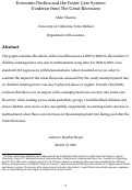 Cover page: Economic Decline and the Foster Care System: Evidence from The Great Recession