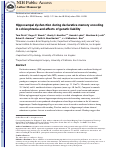 Cover page: Hippocampal dysfunction during declarative memory encoding in schizophrenia and effects of genetic liability.