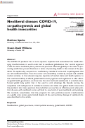 Cover page: Neoliberal disease: COVID-19, co-pathogenesis and global health insecurities