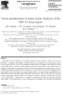 Cover page: Vector quantization of amino acids: Analysis of the HIV V3 loop region