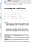 Cover page: Optimization of cancer immunotherapy on the basis of programmed death ligand-1 distribution and function.